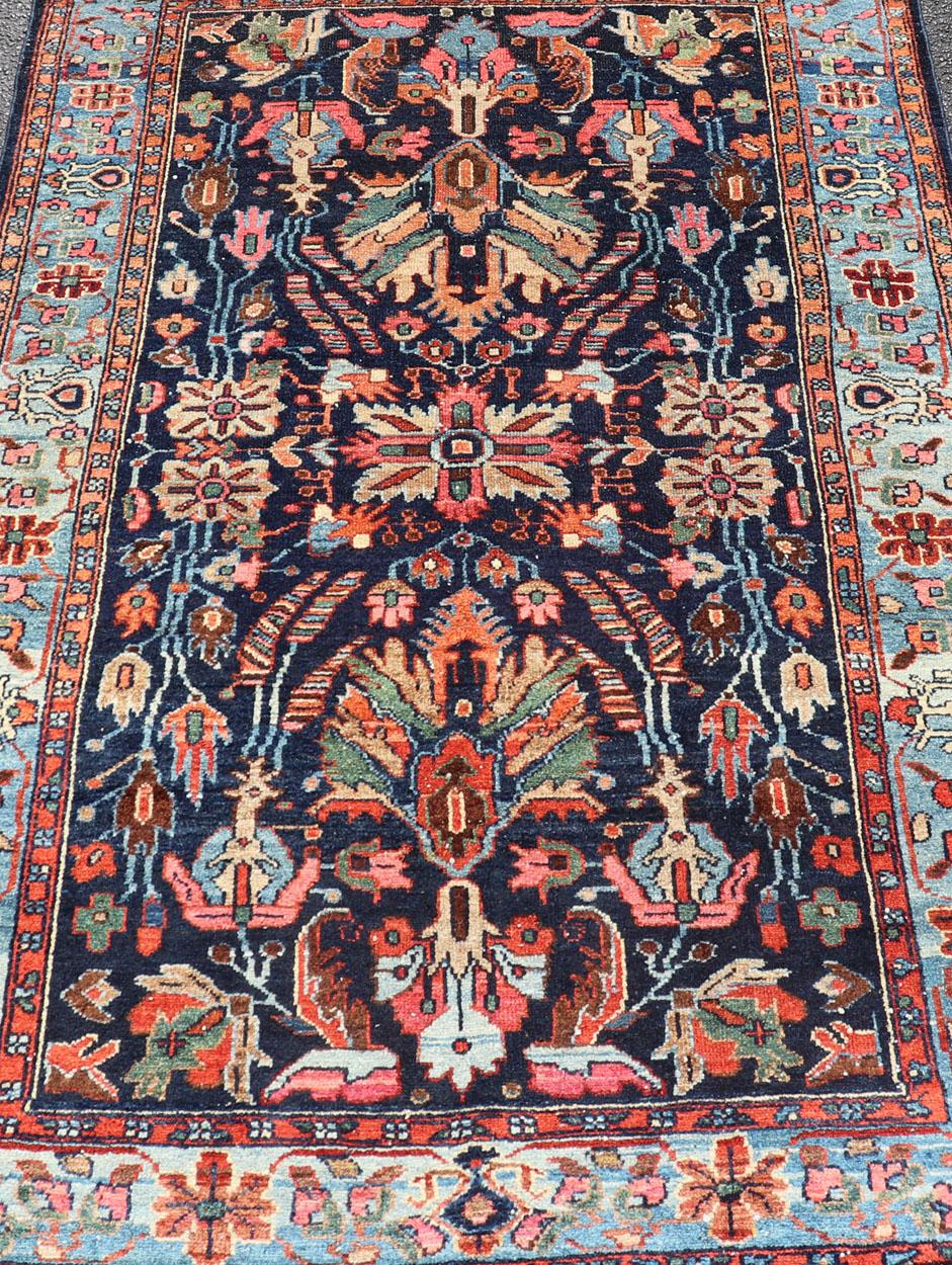 Antiker handgeknüpfter Persain-Nahavand-Teppich mit allseitigem subgeometrischem Design im Zustand „Gut“ im Angebot in Atlanta, GA