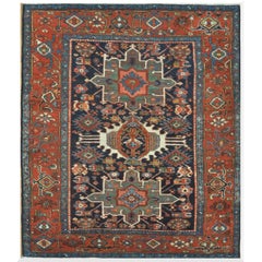 Antique Hand-Knotted Persian Karajeh Rug