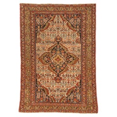 Retro Hand Knotted Persian Rug Malayer Design