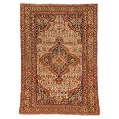 Tapis persan ancien noué à la main, motif Malayer