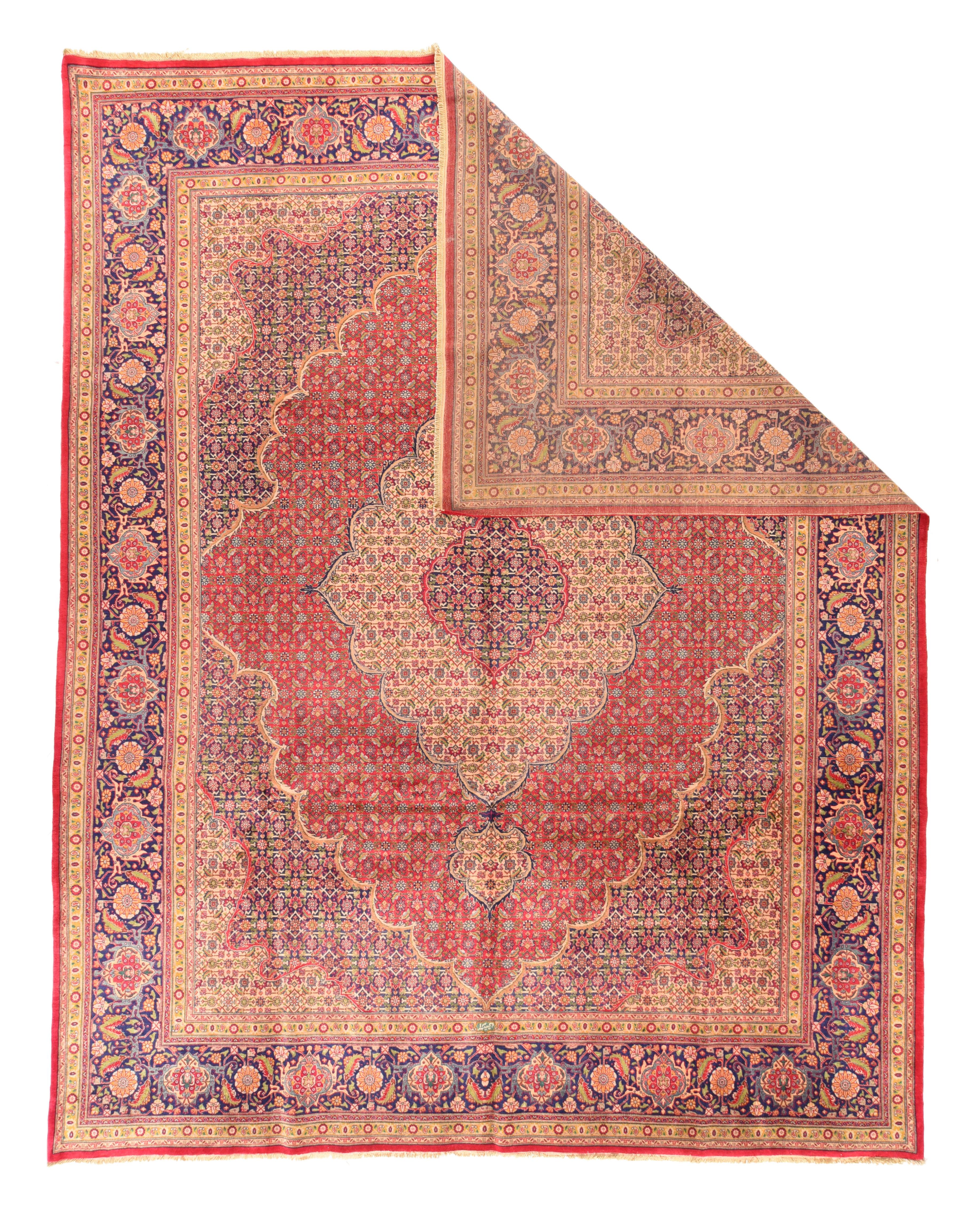 Asian Vintage Persian Tabriz Rug 9'8'' x 12'8'' For Sale