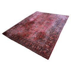 Antique Hand Knotted Room Size Persian Sarouk Rug, circa 1920s