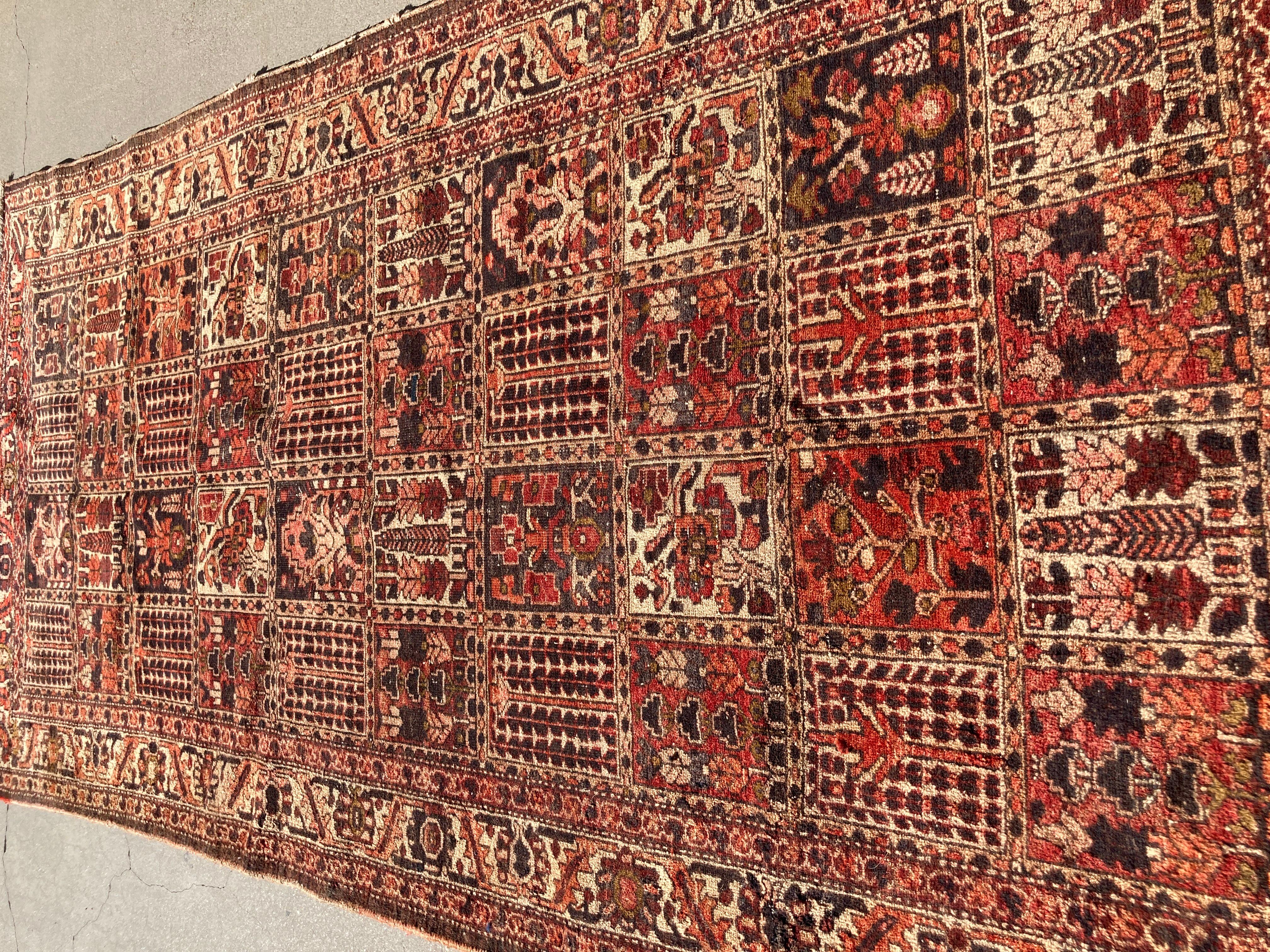 Antique Hand-Knotted Rug from Turkey In Fair Condition For Sale In North Hollywood, CA