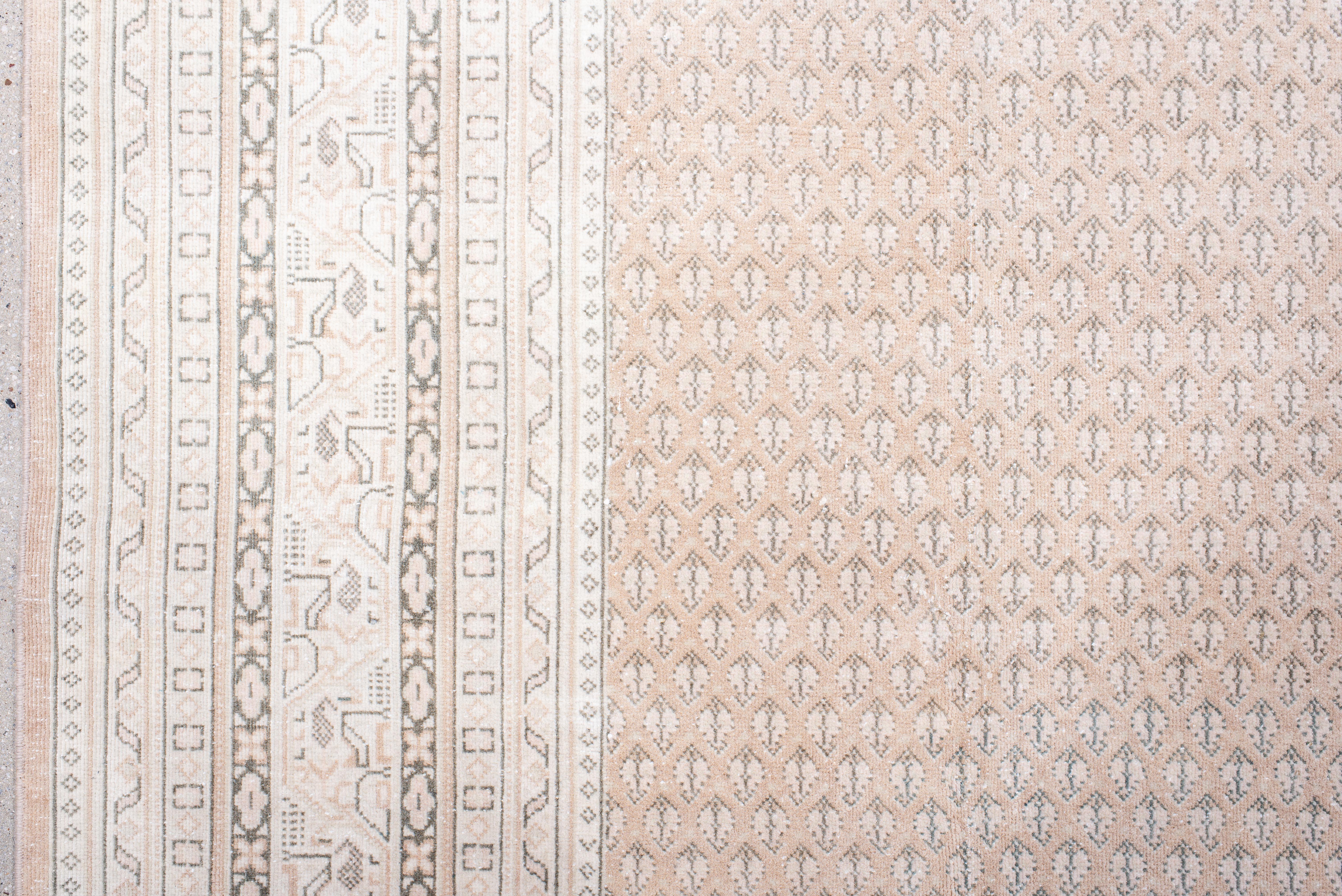 Antiker handgeknüpfter Saraband-Teppich - Zartes persisches Boteh-Design (Wolle) im Angebot