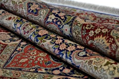 Antique Hand Knotted Silk - Rug - Carpet - Hereke