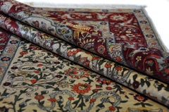 Antique Hand Knotted Silk Rug Hereke
