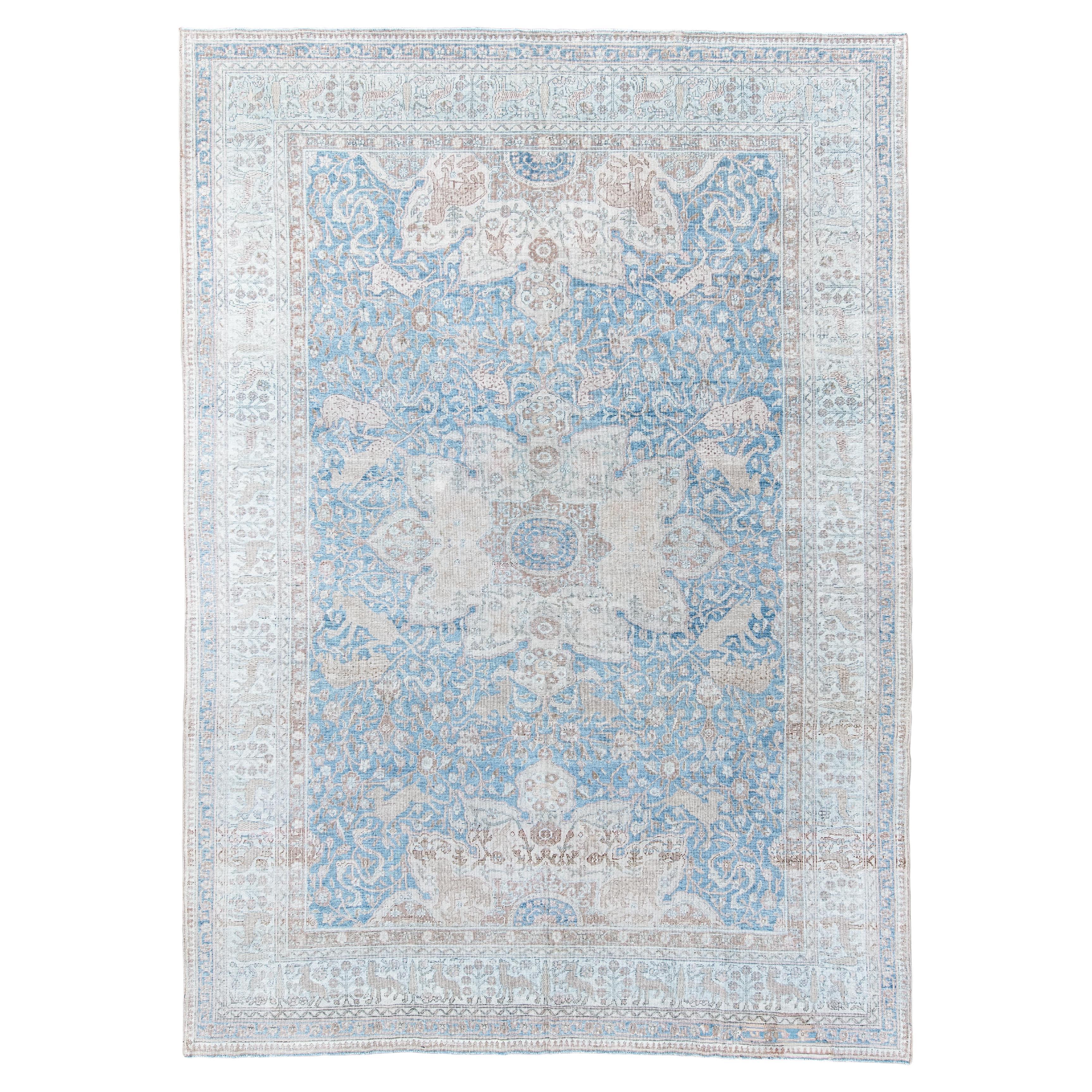 Antique Hand-Knotted Sivas Rug – Ottoman Floral Medallion Design