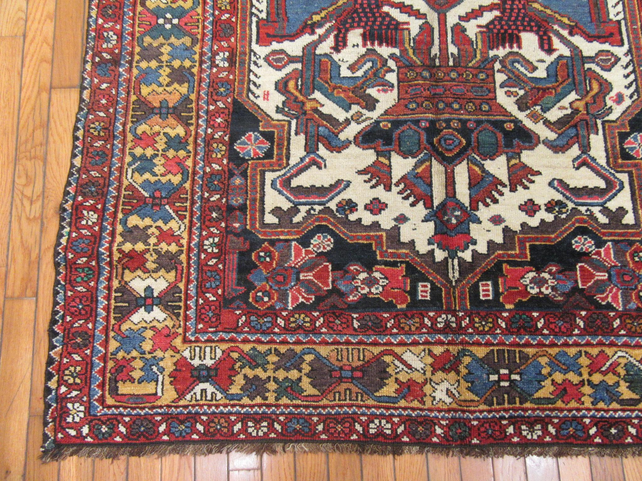 Other Antique Hand Knotted Wide and Long Runner Rug For Sale