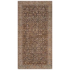 Antiquités Tapis persan en laine nouée à la main Malayer