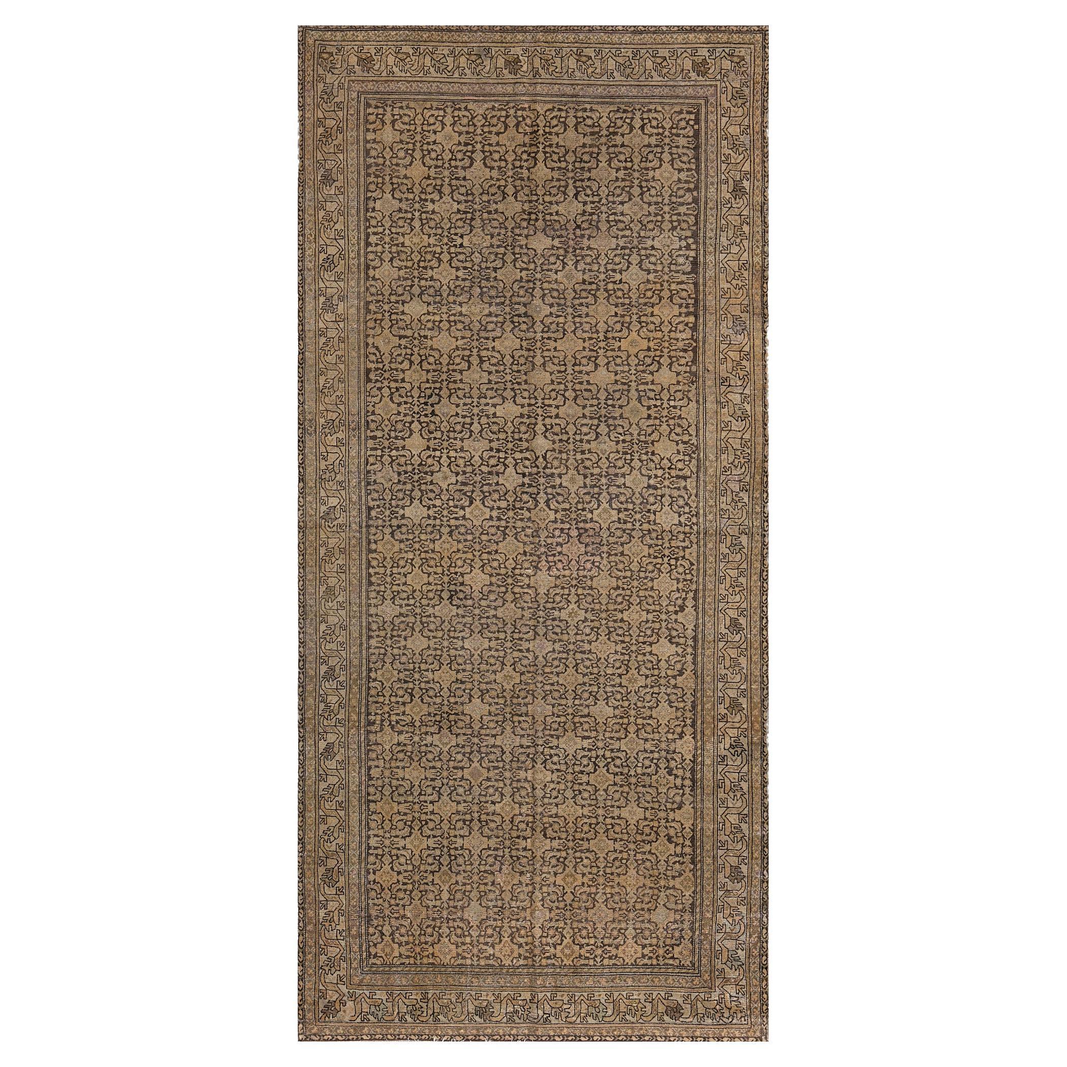 Antique Hand-Knotted Wool Persian Malayer Rug