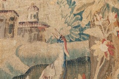 Hand-Loomed Landscape with Stream Tapestry, Aubusson France, Late 17th Century