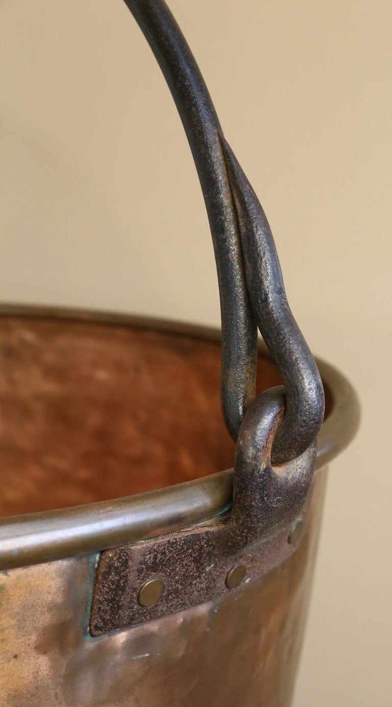 Antique, Handmade Copper Apple Butter Kettle with Iron Handle at 1stDibs