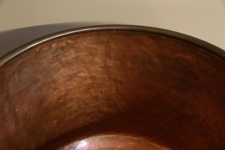 Antique, Handmade Copper Apple Butter Kettle with Iron Handle at 1stDibs
