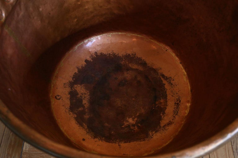 Antique, Handmade Copper Apple Butter Kettle with Iron Handle at 1stDibs