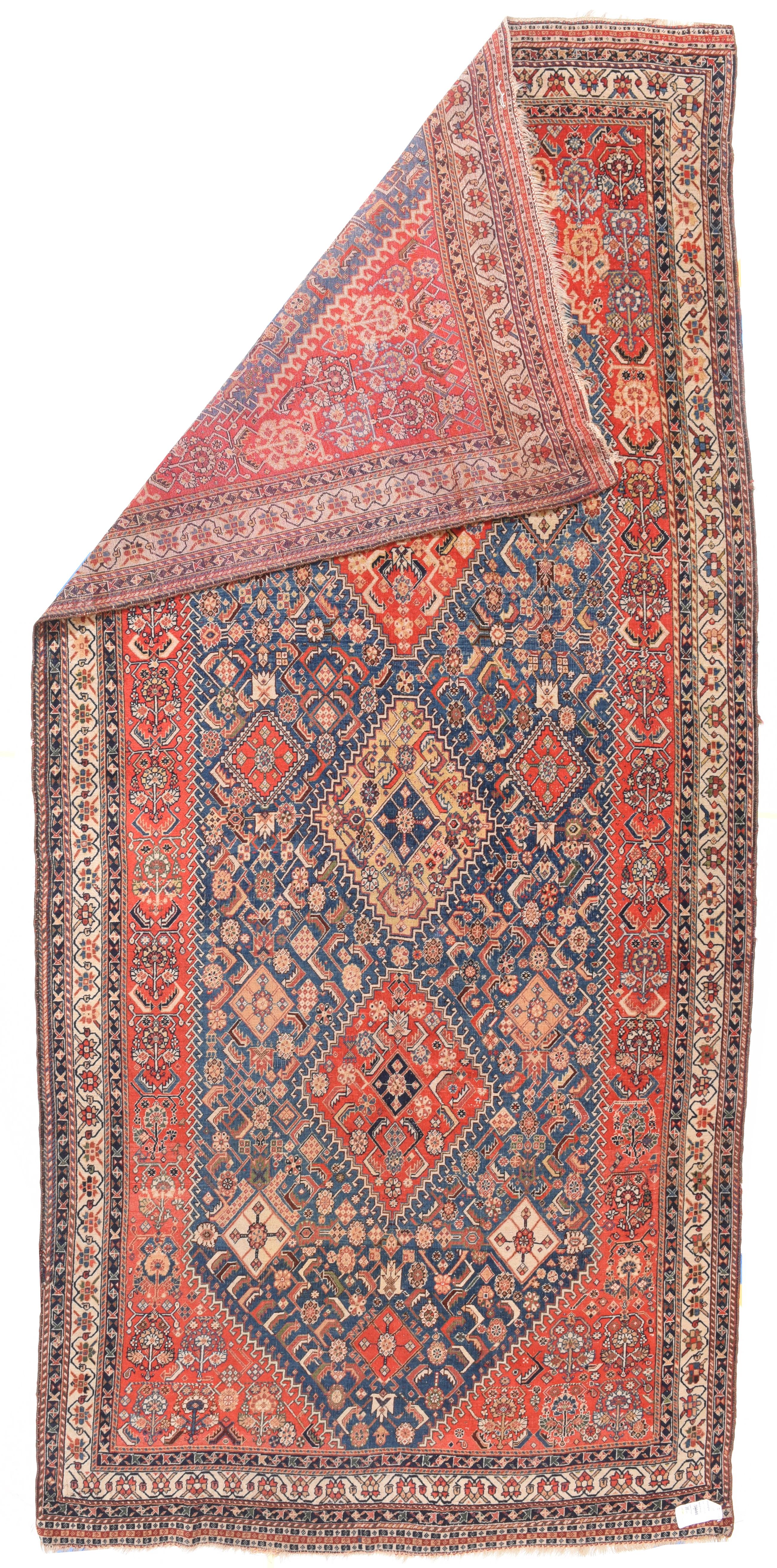 20th Century Antique Persian Qashqai Long Rug For Sale