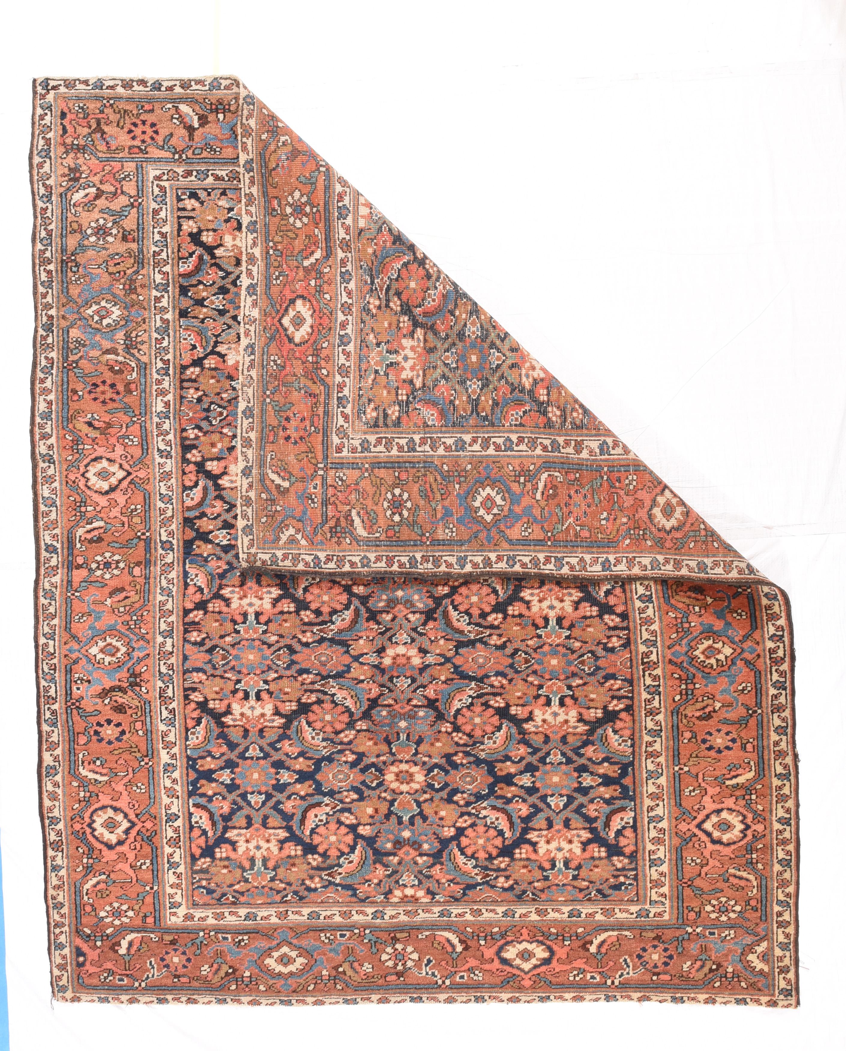 Hand-Knotted Antique Persian Heriz For Sale