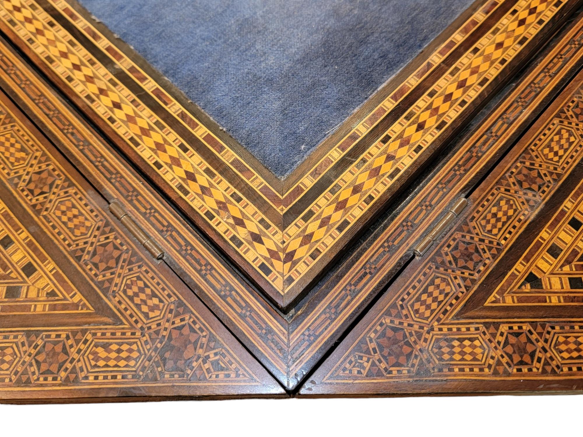Late 20th Century Antique Hand Made Inlaid Multi Game Table