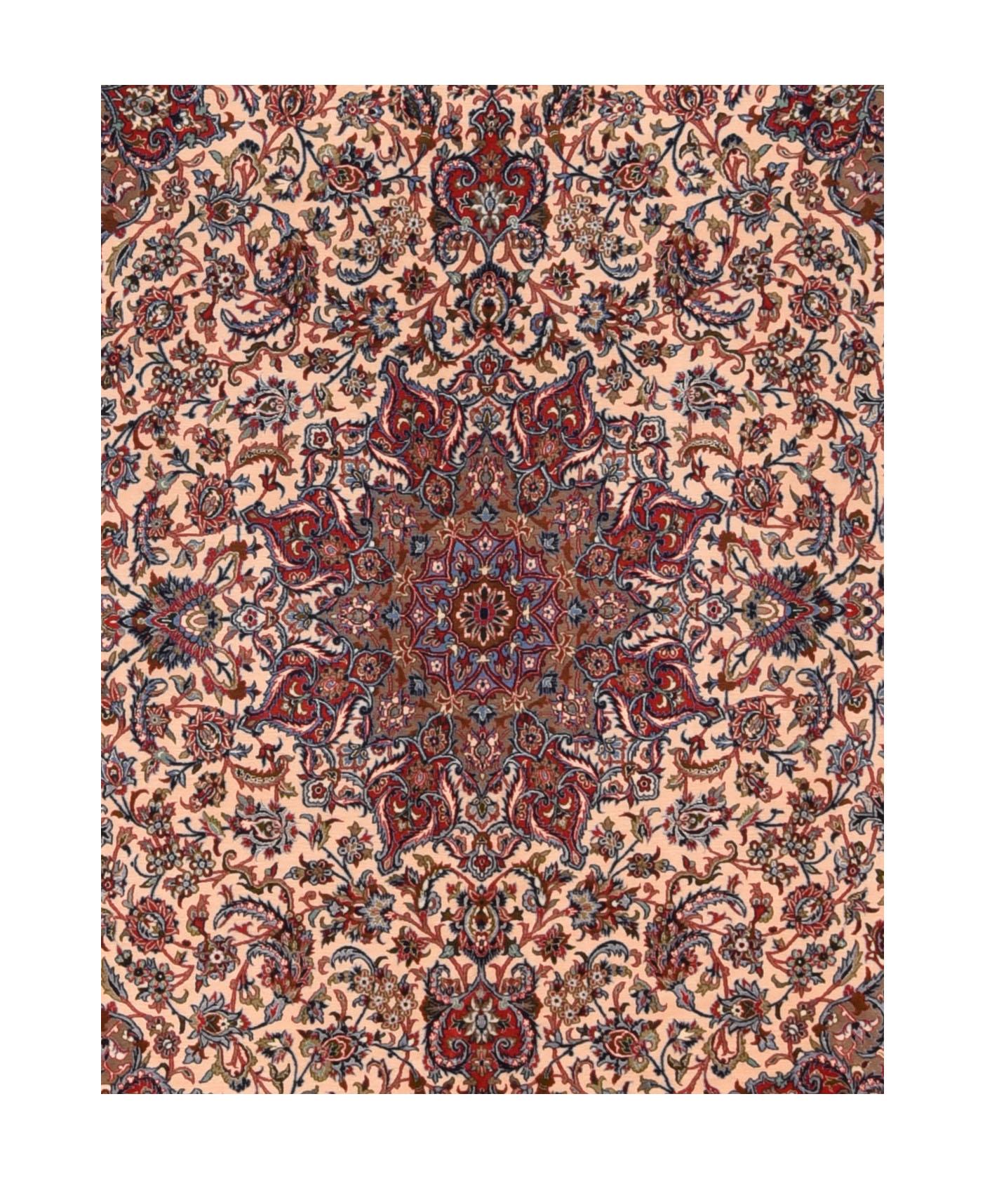 Persischer Isfahan im Vintage-Stil, 6''7 x 9''10 (Asiatisch) im Angebot