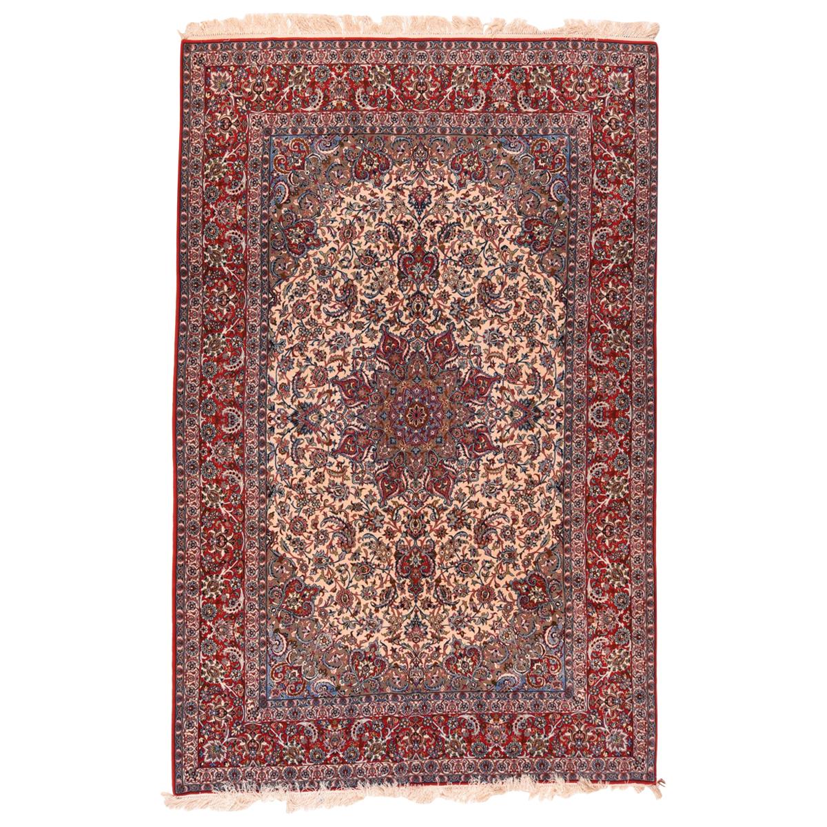 Fine Vintage Persian Isfahan 6'7" x 9'10" For Sale