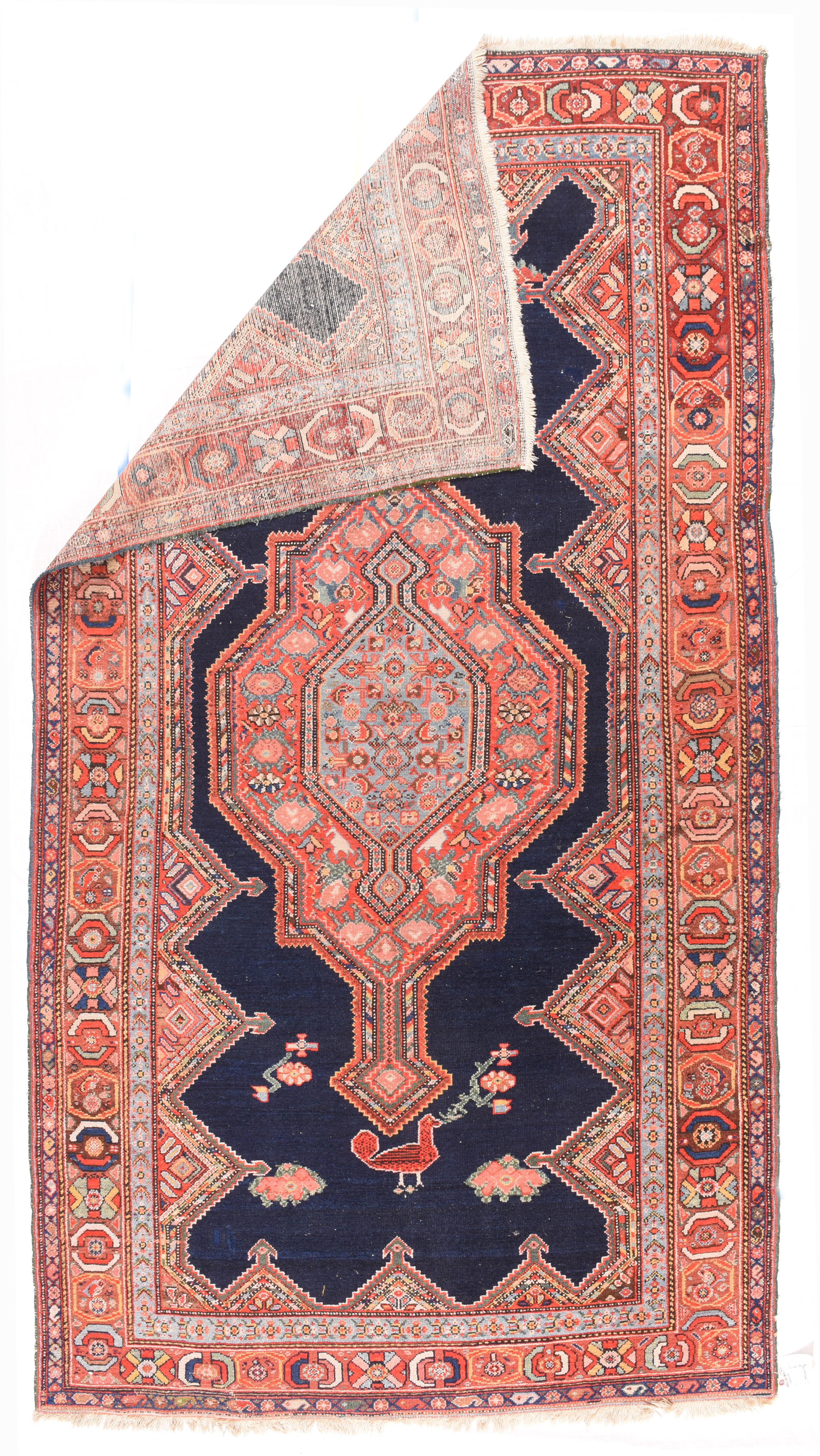 Asian Antique Persian Malayer Long Rug For Sale