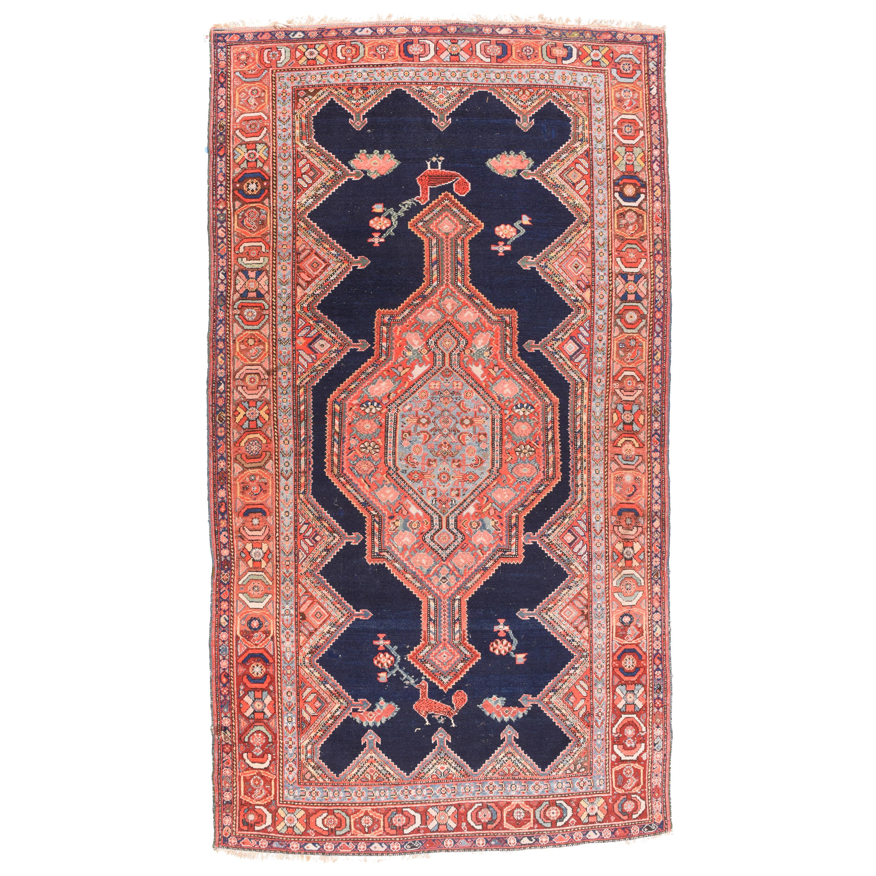 Antique Persian Malayer Long Rug For Sale