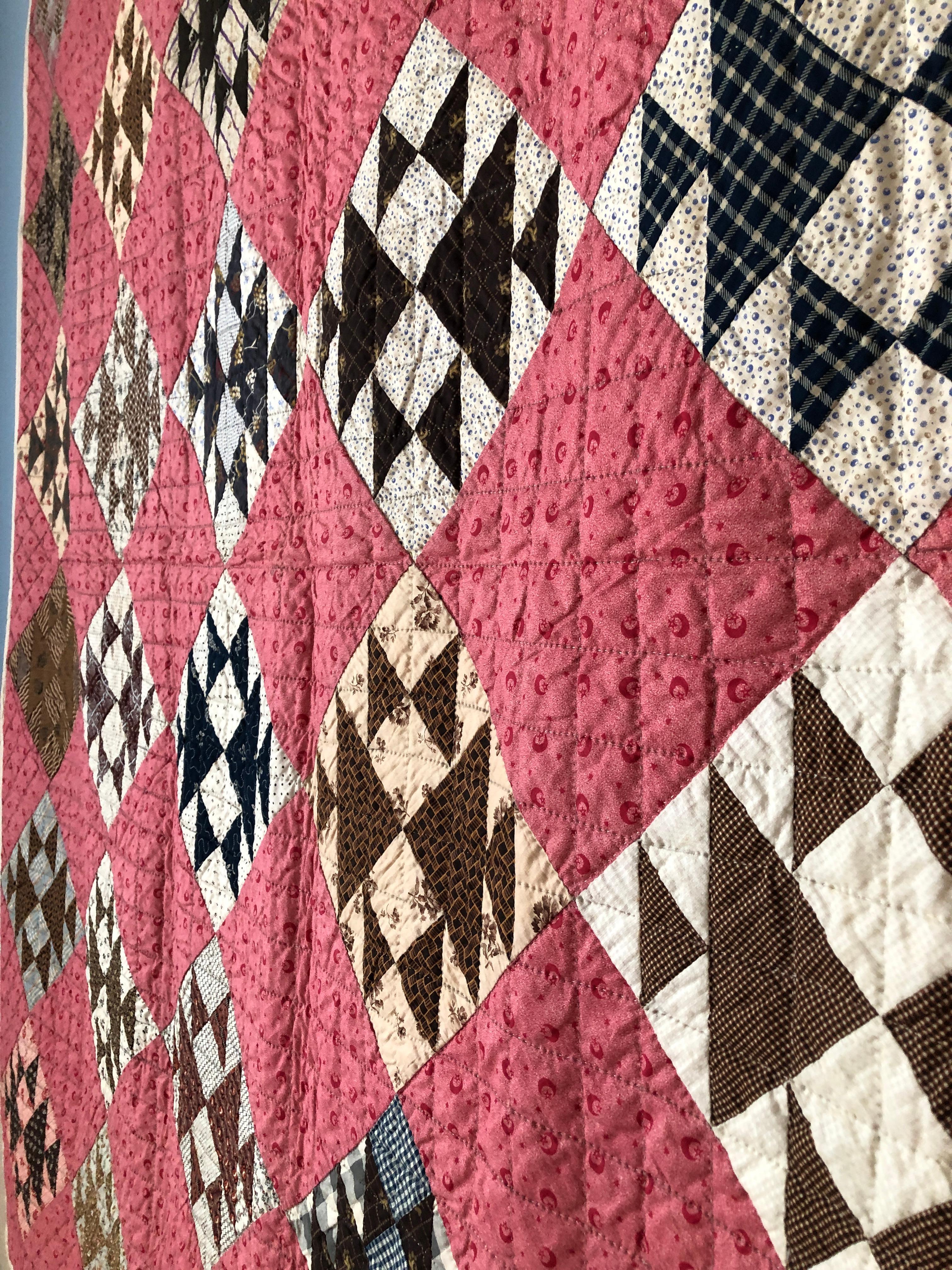 Coton Courtepointe ancienne en coton multicolore en patchwork 