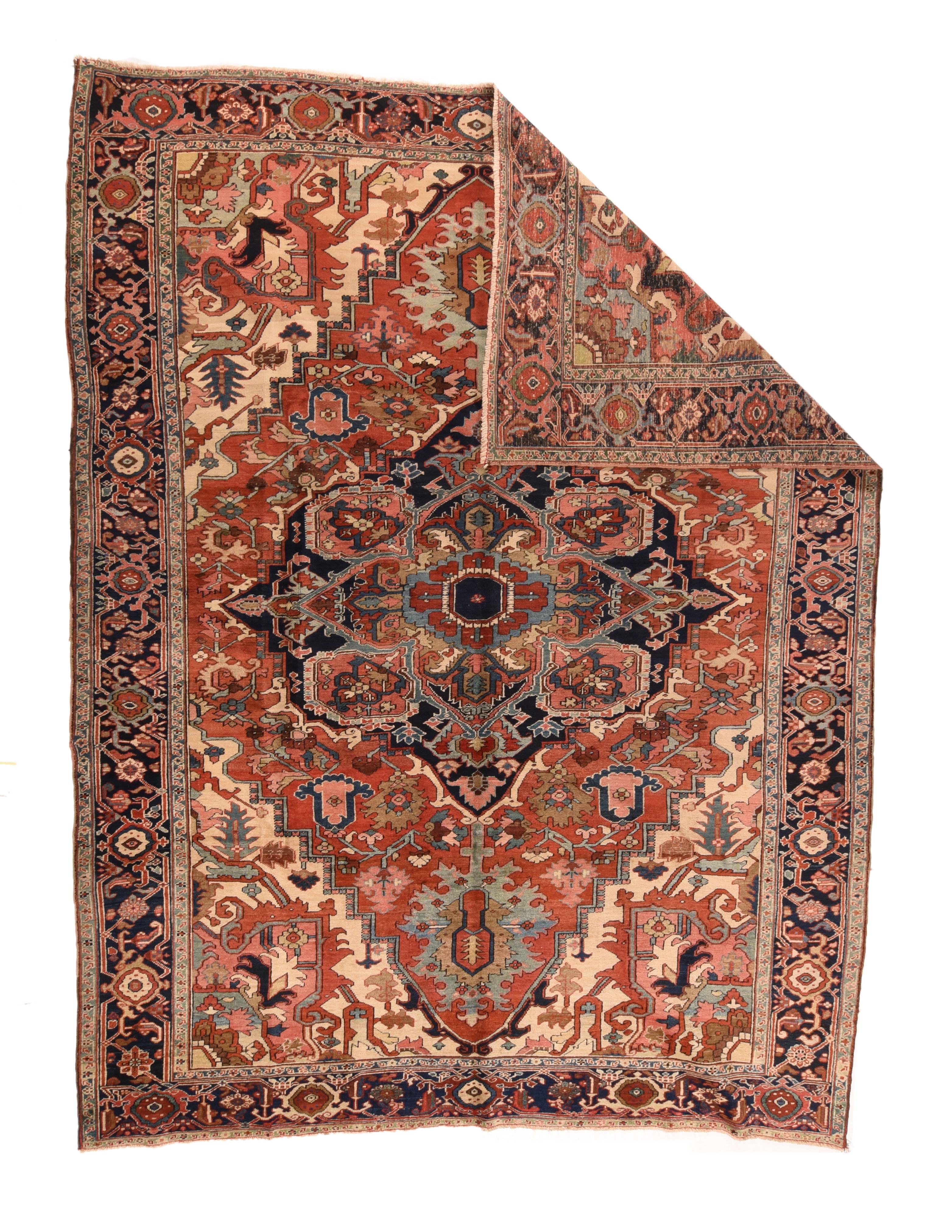 Antique Persian Heriz Area Rug
      