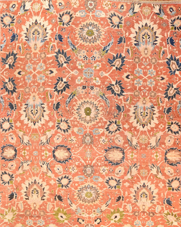 Antique Persian Sultanabad Area Rug For Sale at 1stDibs