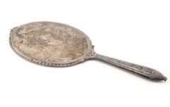 Antique Hand Mirror Sterling Silver 12.35 Ounce