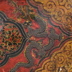 Antique Hand-Painted and Lacquered Chinese Shanxi Trunk