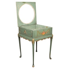 Antique Hand Painted Bijouterie Table, French, Pine, Display Cabinet, Victorian