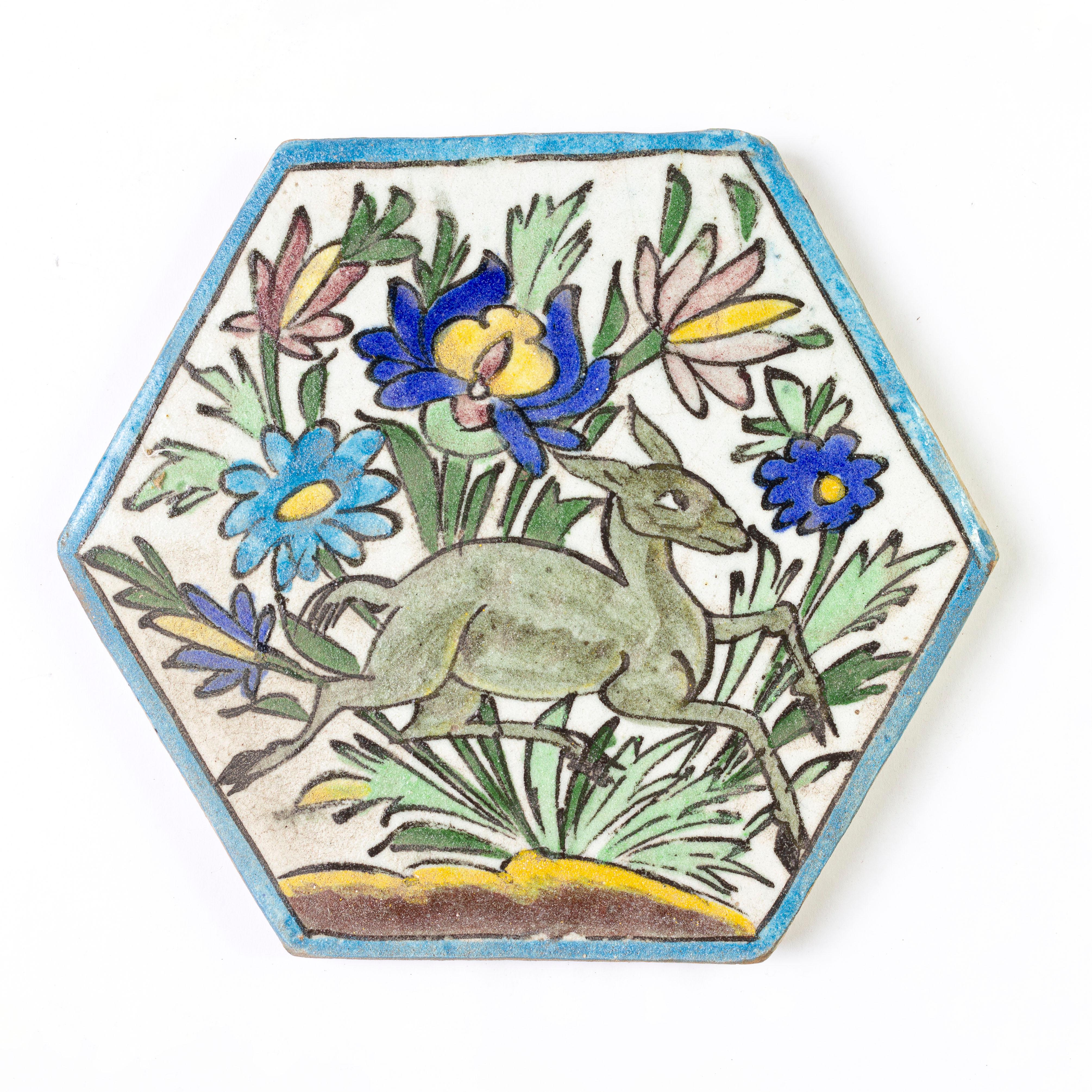 Other Antique Hand-painted Ceramic Tiles For Sale