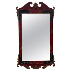 Antique Hand Painted Chinese Wall Mirror