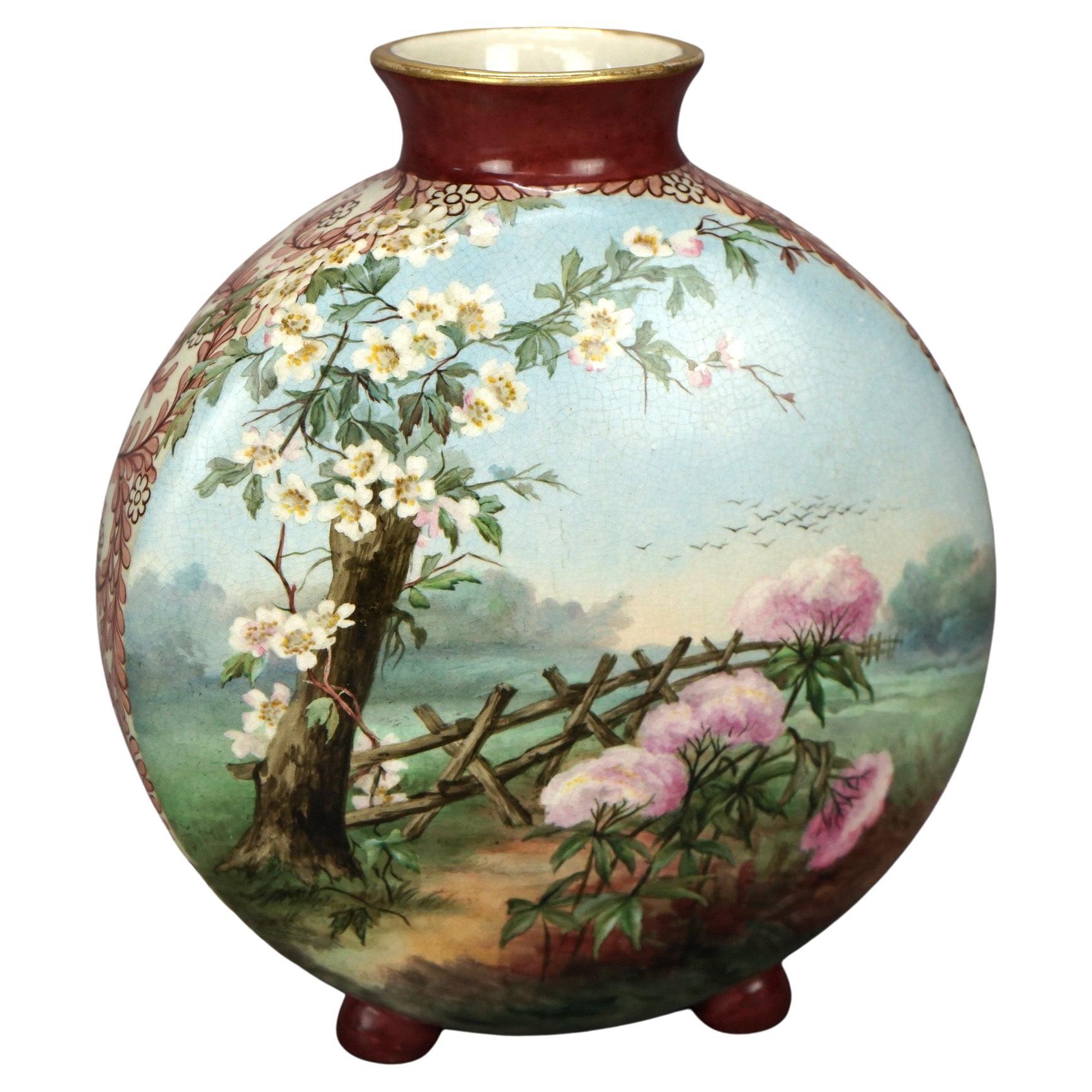 Pair of Continental Porcelain Pale Celadon Vases, circa 1890 For Sale