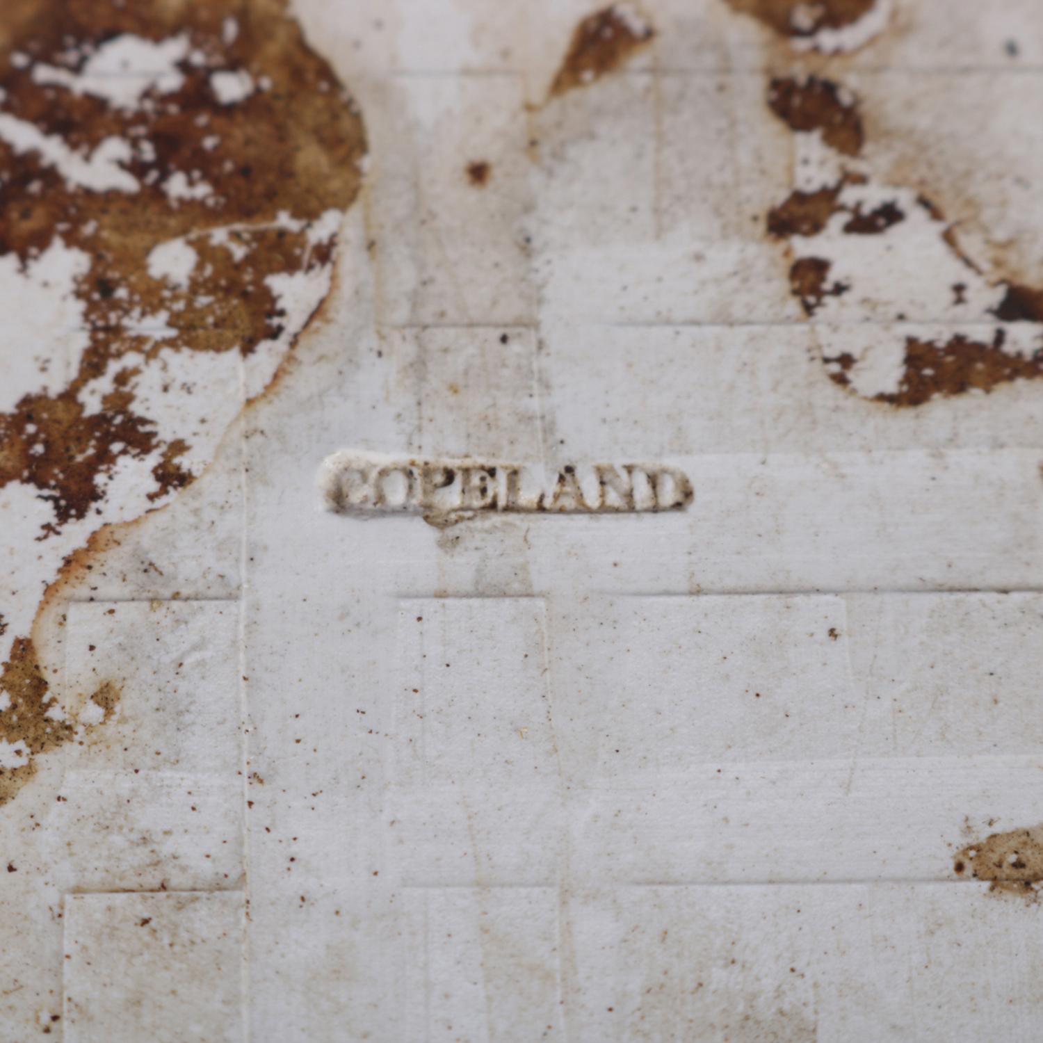 Antique Hand-Painted Copeland Porcelain Plaque 