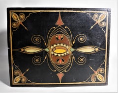 Antique Hand Painted Four Drawer Jewelry Casket or Decorative Box