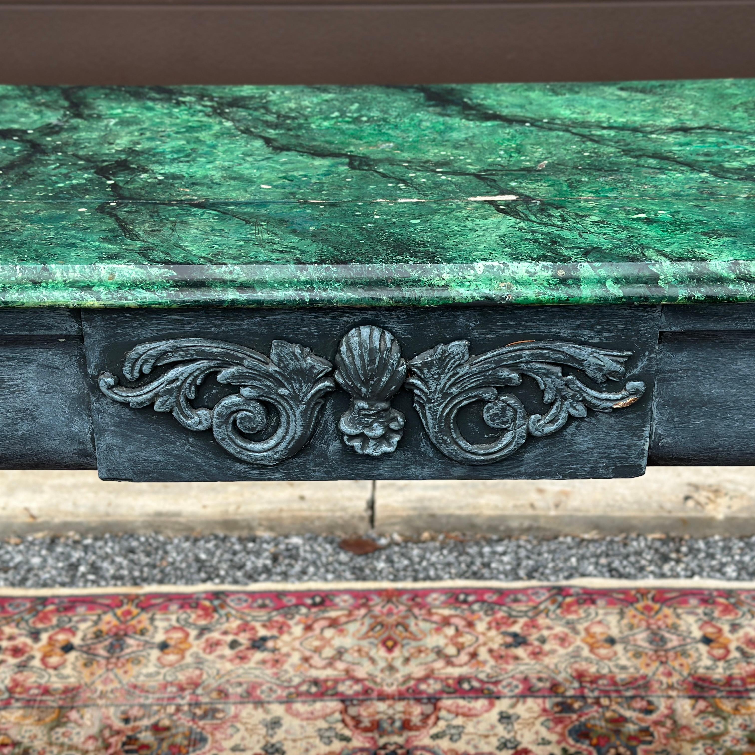 Louis-Philippe Table console française ancienne peinte à la main en vente
