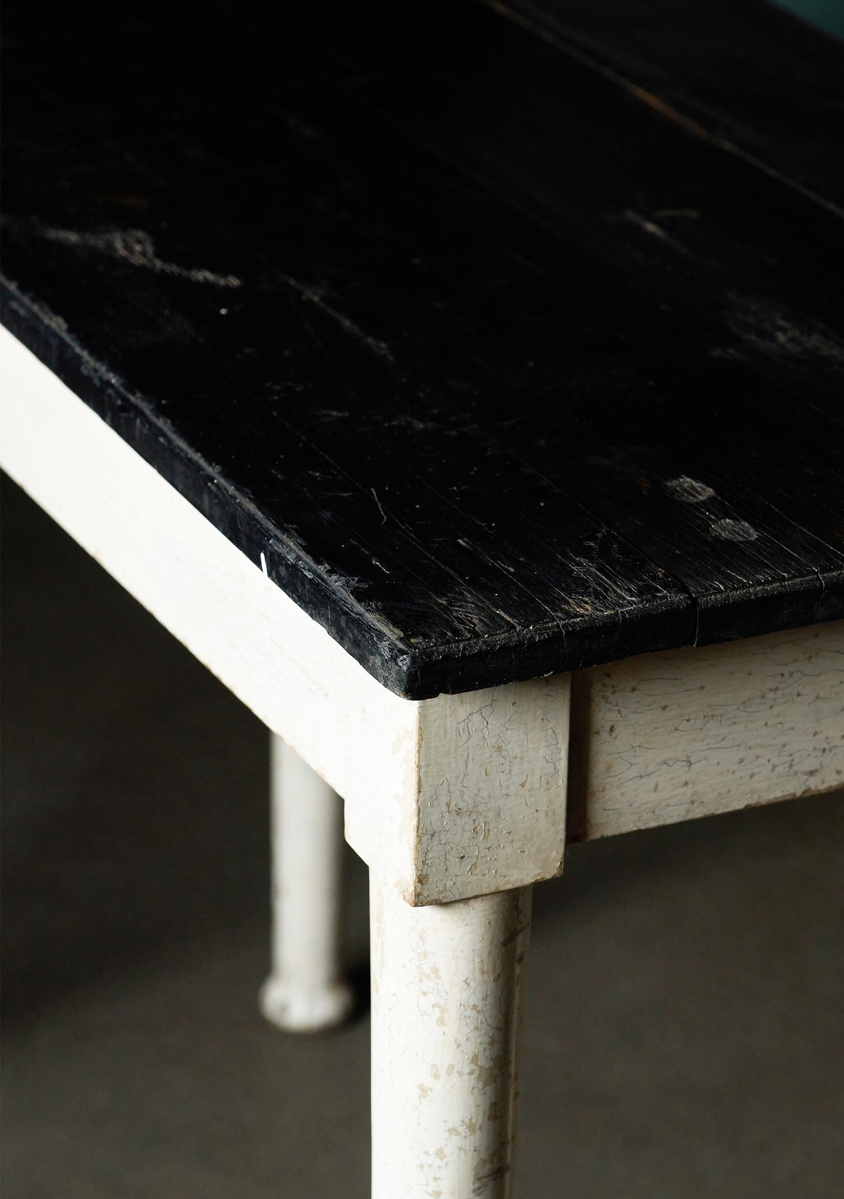 Rustic Antique Hand-Painted French Farmhouse Table