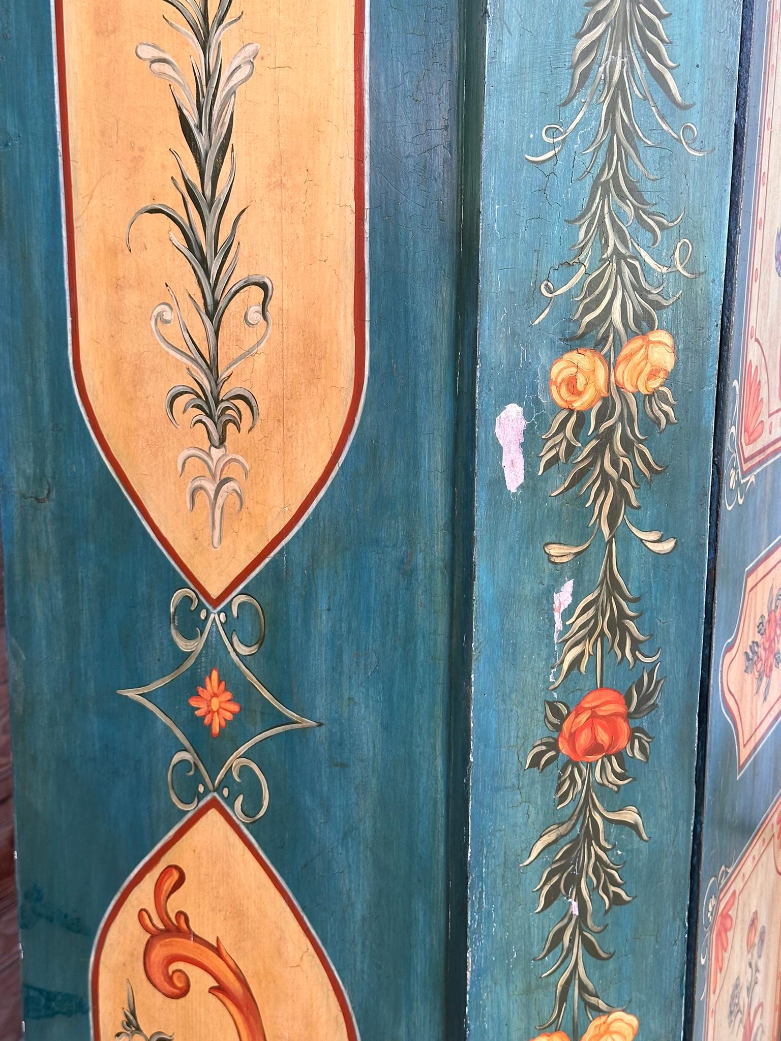 Antique Hand Painted German Armoire Wardrobe 1