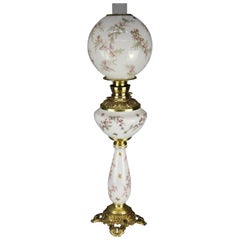 Antique Hand Painted Gone with the Wind Parlor Lamp, circa 1890