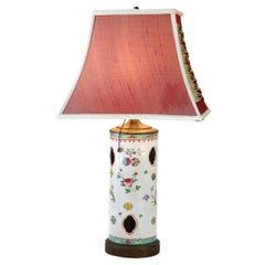 Antique Hand Painted Japanese Cutout Porcelain Table Lamp 19thC Antique Hand Painted Japanese Cutout Porcelain Table Lamp 19thC