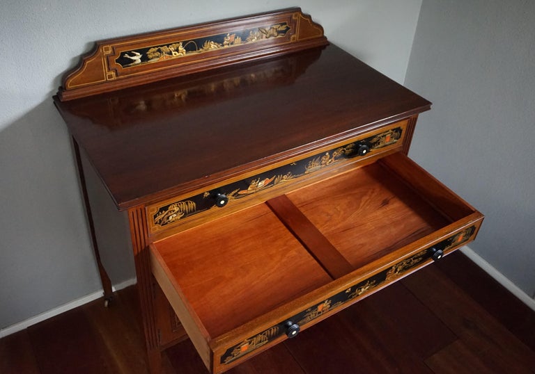 Antique and HandPainted, Mahogany Dresser / Commode in Stunning
