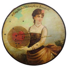 Antique Hand-Painted Marksman King Target Plaque 1892