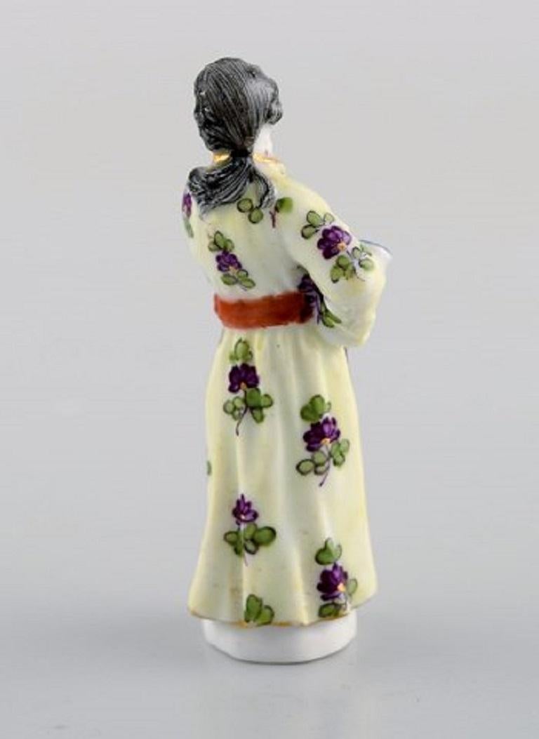 Japonisme Antique Hand-Painted Meissen Porcelain Figurine, Late 19th Century