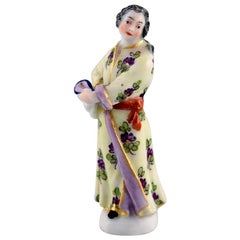 Antique Hand-Painted Meissen Porcelain Figurine, Late 19th Century