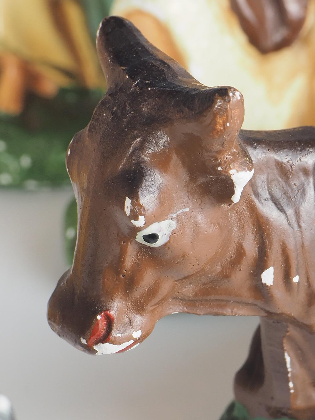 Antico presepe di gesso dipinto a mano 5