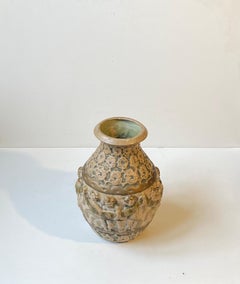 Antique Hand-Painted Pottery Vase w. Putti's - Renaissance revival in style