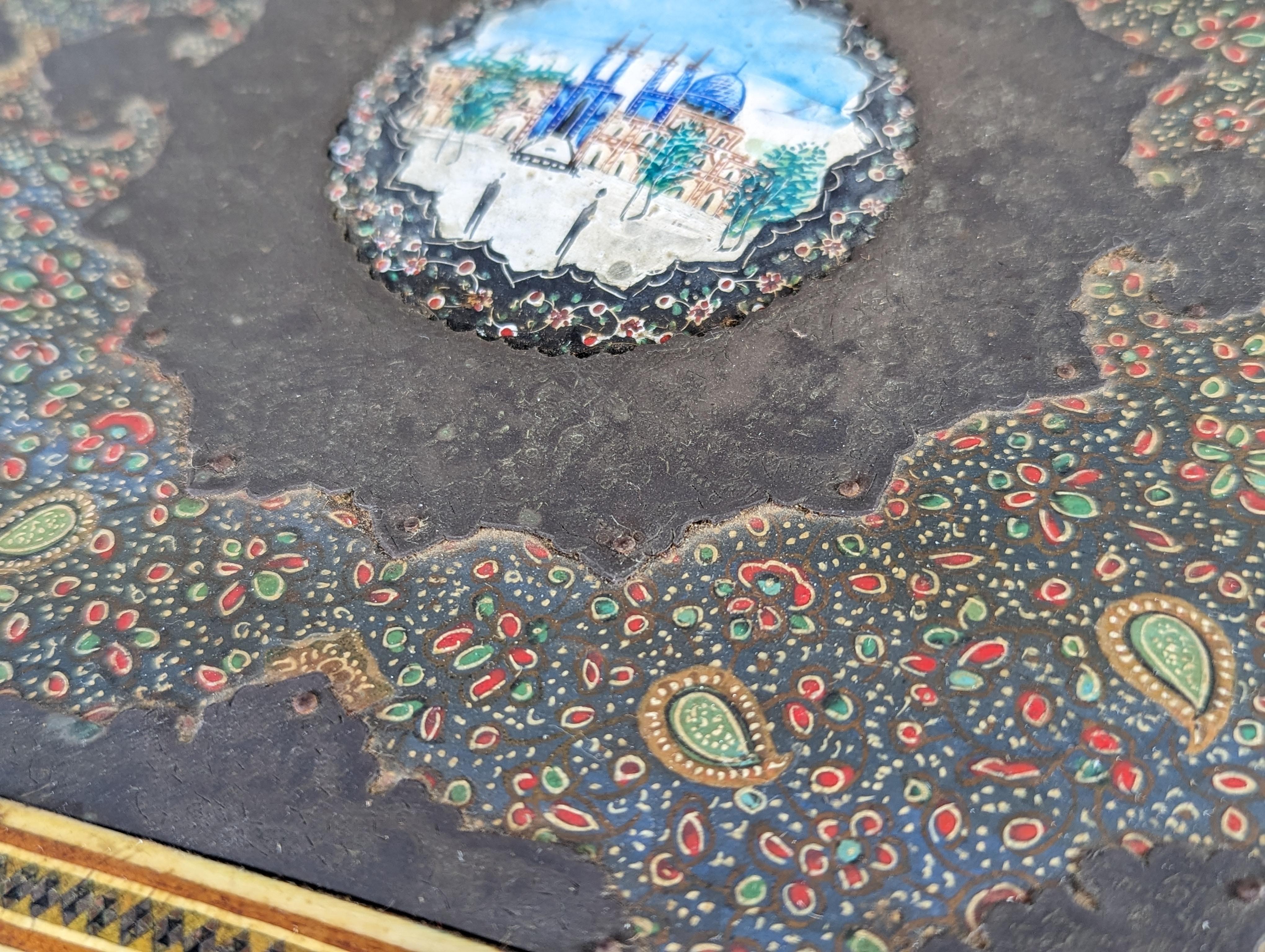 Antique hand painted silver Qajar album For Sale 8