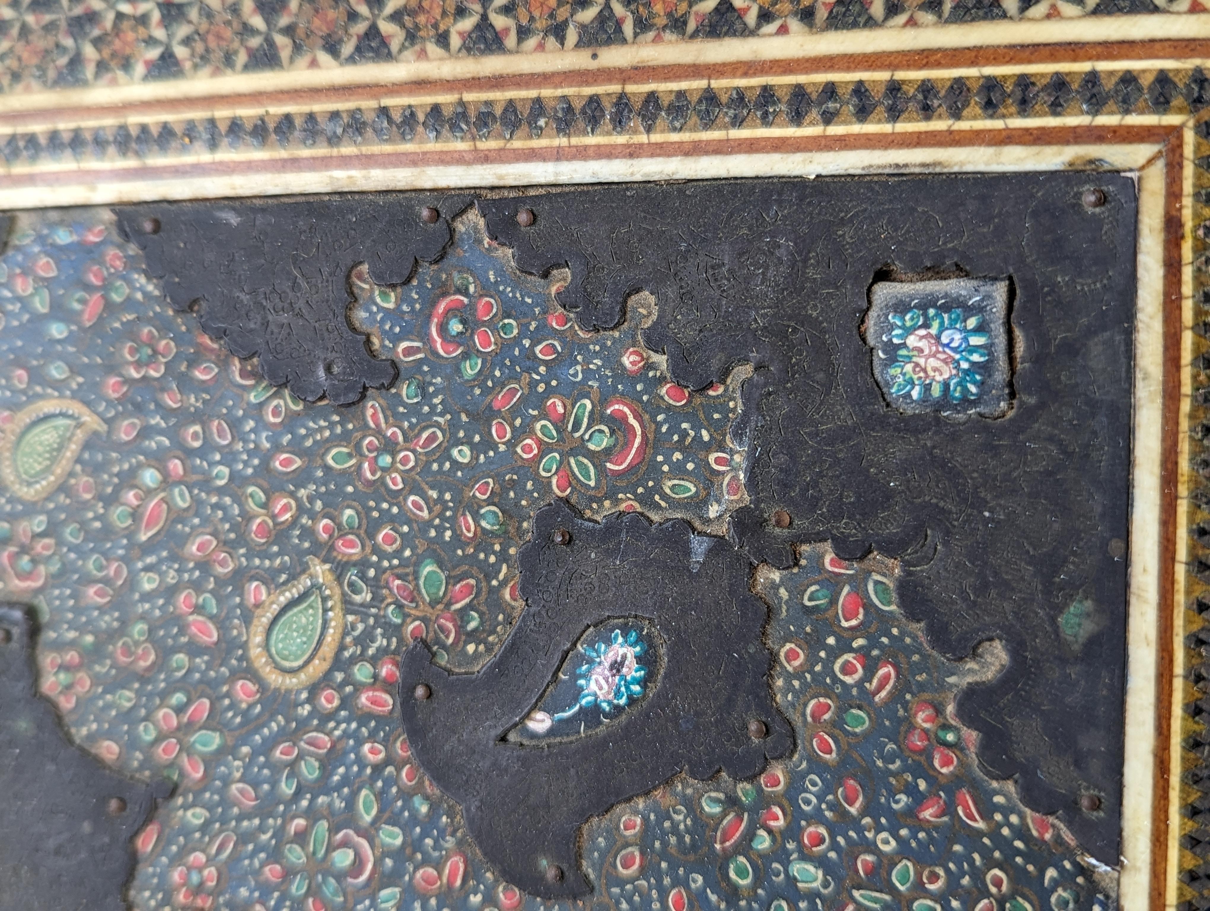 Antikes handbemaltes Qajar-Silberalbum im Angebot 2