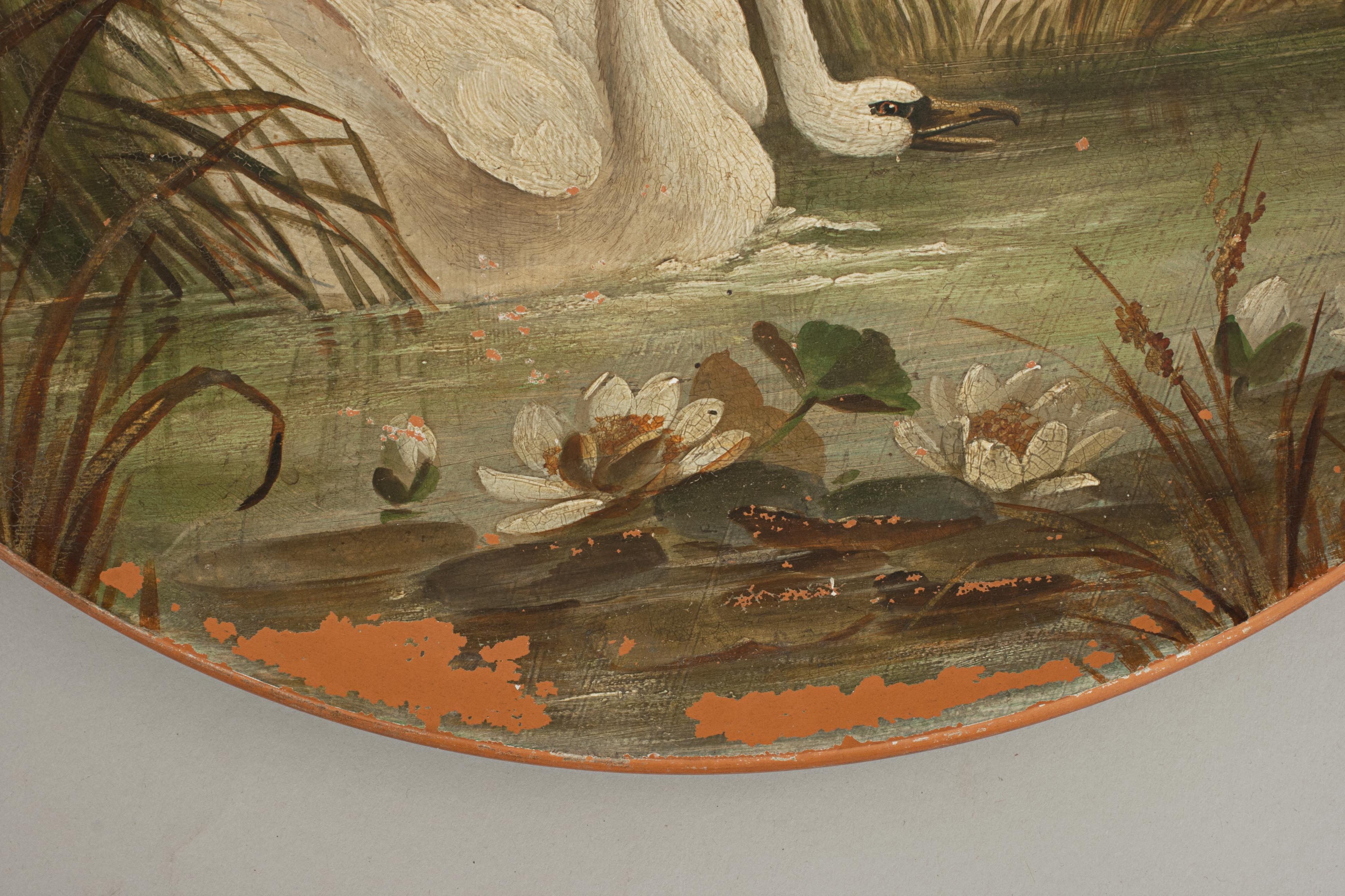 Antique Hand Painted Terracotta Hunting, Shooting Dishes, 1890 3
